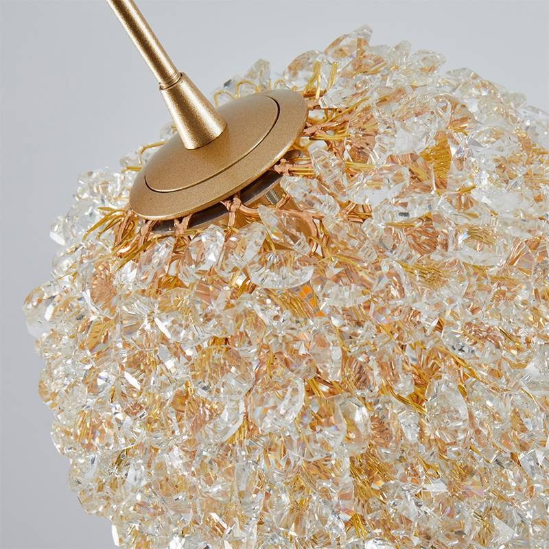 Pendente Nordecor Jou Cristal 1L G9 Ouro Champagne Ø150mm 2736
