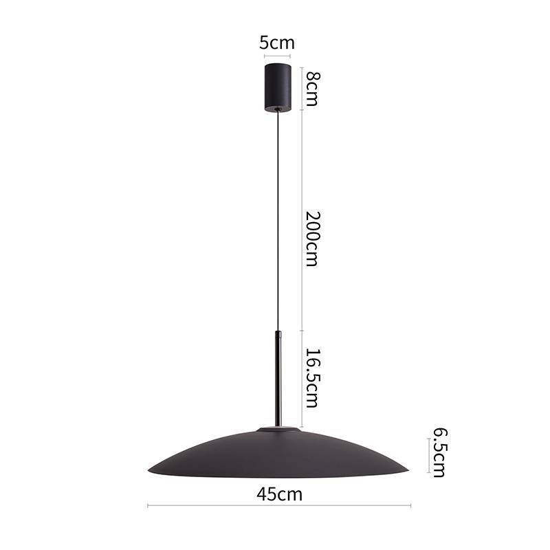 Pendente Nordecor Kale Ger 10 watts 3000K Preto  Ø450mm 2862