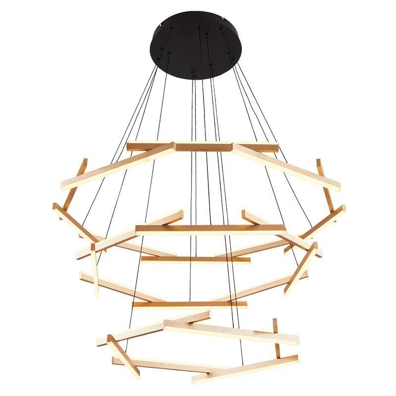 Pendente Nordecor Wida 185 watts 3000K Ouro Champagne 600/800/1000mm 2785