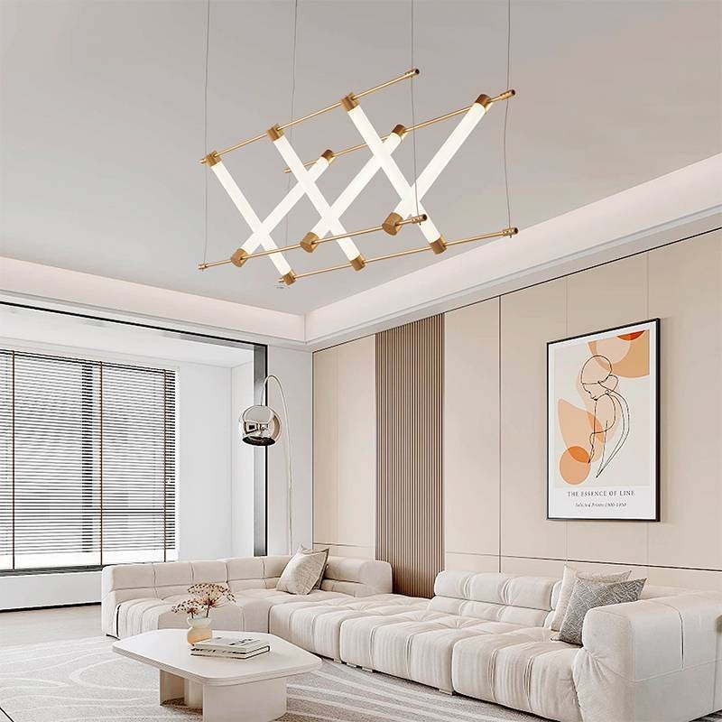 Pendente Nordecor Juli 54 watts 3000K Dourado Fosco 400x920mm 2732