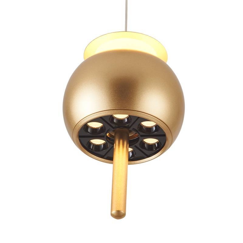 Pendente Nordecor Oliwa 10 watts 3000K Dourado Ø95x155mm 2807