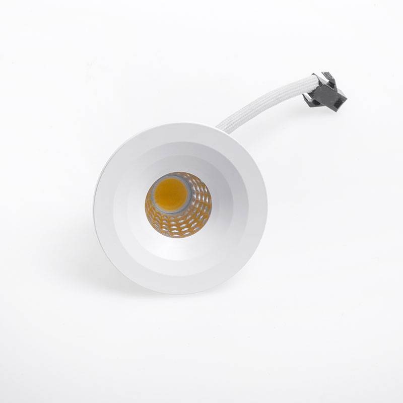 Mini Spot Embutido Nordecor Elysa Redondo 3 watts 3000K Branco Ø46x20mm 6004