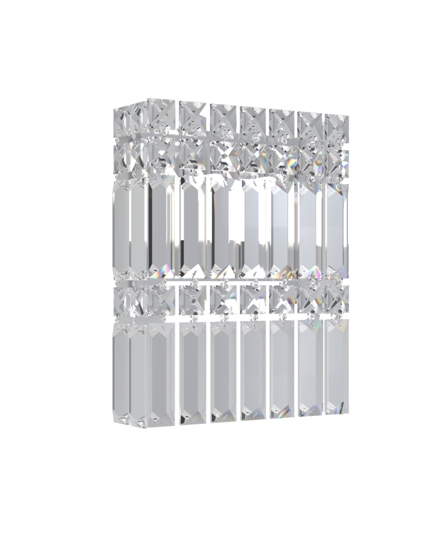 Arandela DNA Lustres ARA-002 Apolo 2L G9 200x240x70mm Cristal Transparente