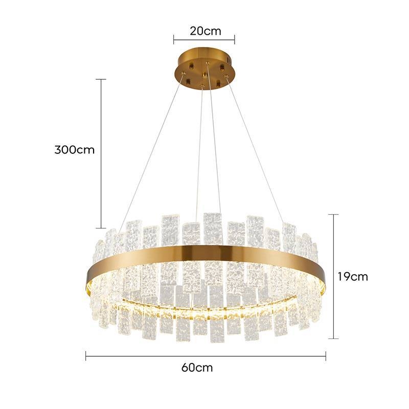 Pendente Nordecor Lowy 40 watts 3000K Dourado Brilho Ø600mm 2761