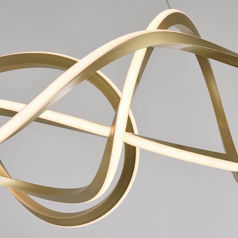 Pendente Nordecor Wyna 79 watts 3000K Ouro Champagne 280x900mm 2711