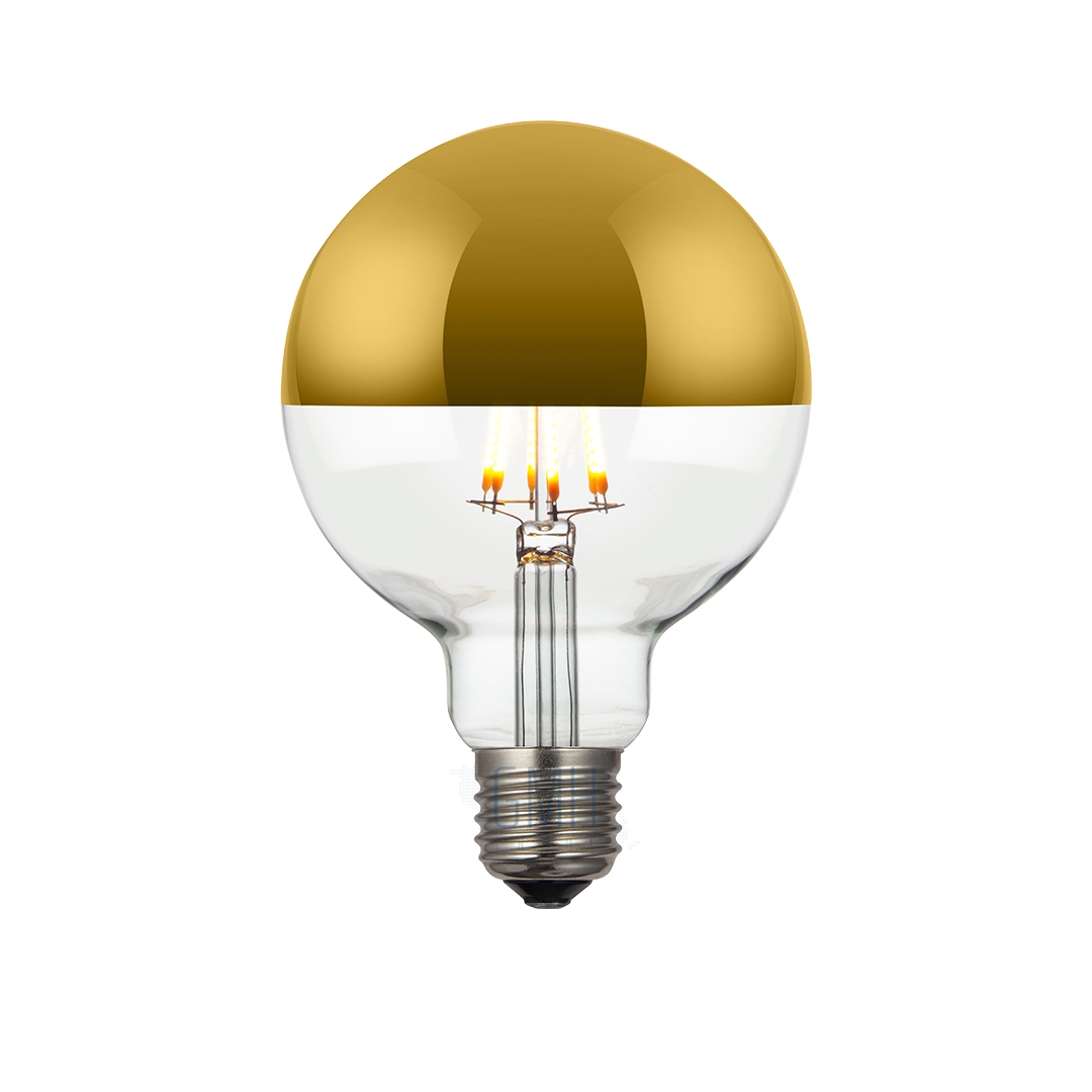 Lâmpada GMH G95 Defletora Dourada 6 watts Bivolt 2200K LG95DGOLD-6W