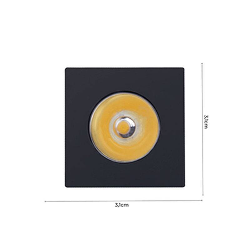 Mini Spot Embutido Nordecor Elysa Quadrado 1 watts 3000K Preto 31x31x20mm 6002