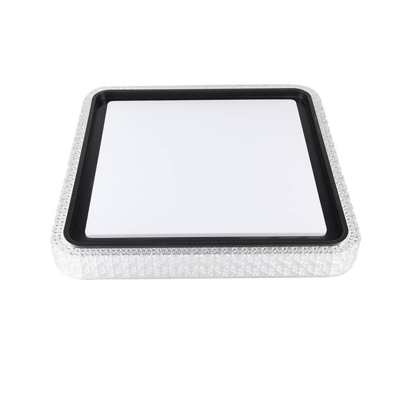 Plafon Nordecor Kenle Quadrado 36 watts Multitemperatura Preto 500x500x70mm 2667