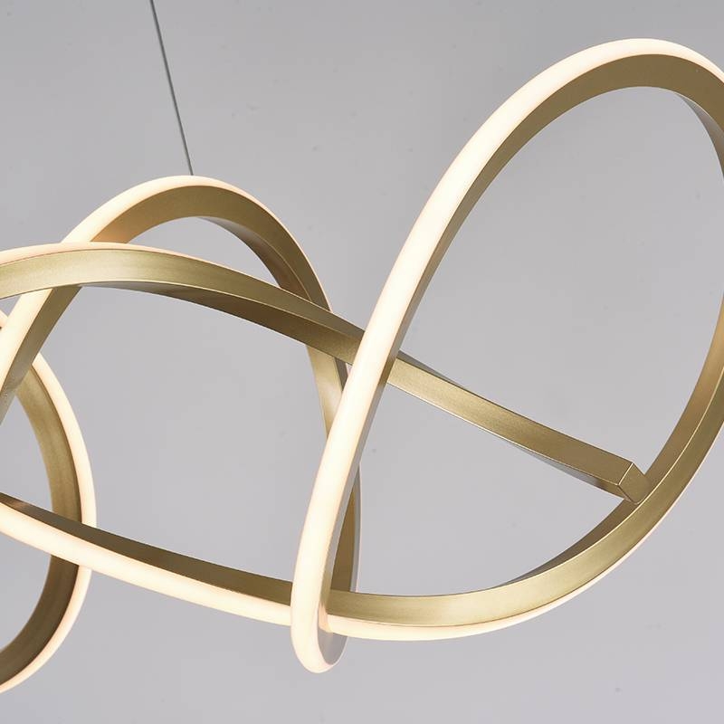 Pendente Nordecor Wyna 79 watts 3000K Ouro Champagne 280x900mm 2711