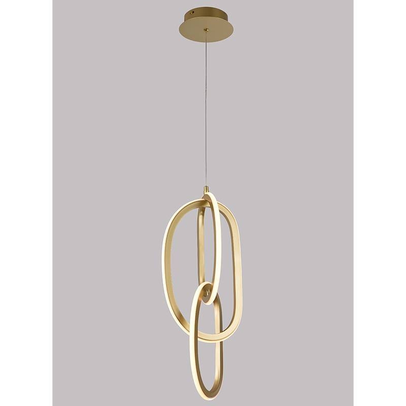 Pendente Nordecor Zena Ori 79 watts 3000K Ouro Champagne 575x225mm 2712
