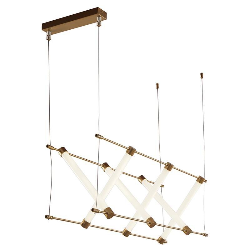 Pendente Nordecor Juli 54 watts 3000K Dourado Fosco 400x920mm 2732