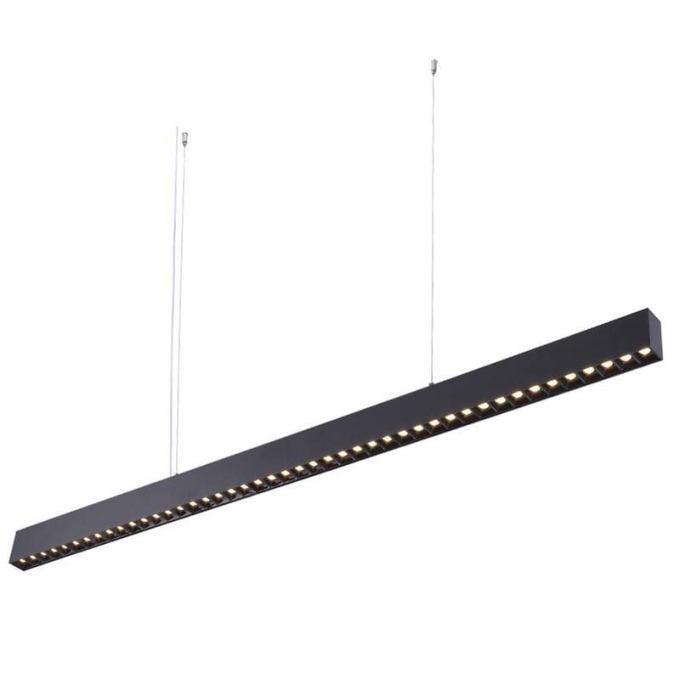Pendente Nordecor Lyta Pro 40 watts 3000K Preto 60x35x1200mm 2836