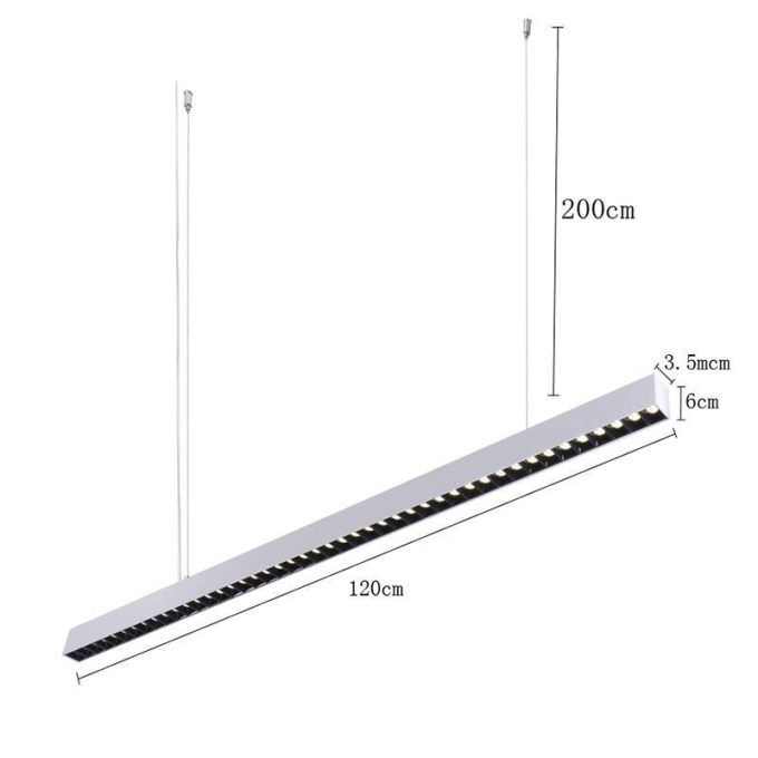 Pendente Nordecor Lyta Pro 40 watts 4000K Branco 60x1200mm 2674