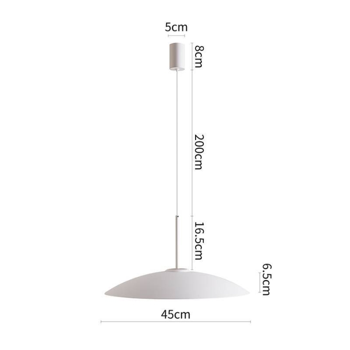 Pendente Nordecor Kale Ger 10 watts 3000K Branco Ø450mm 2861