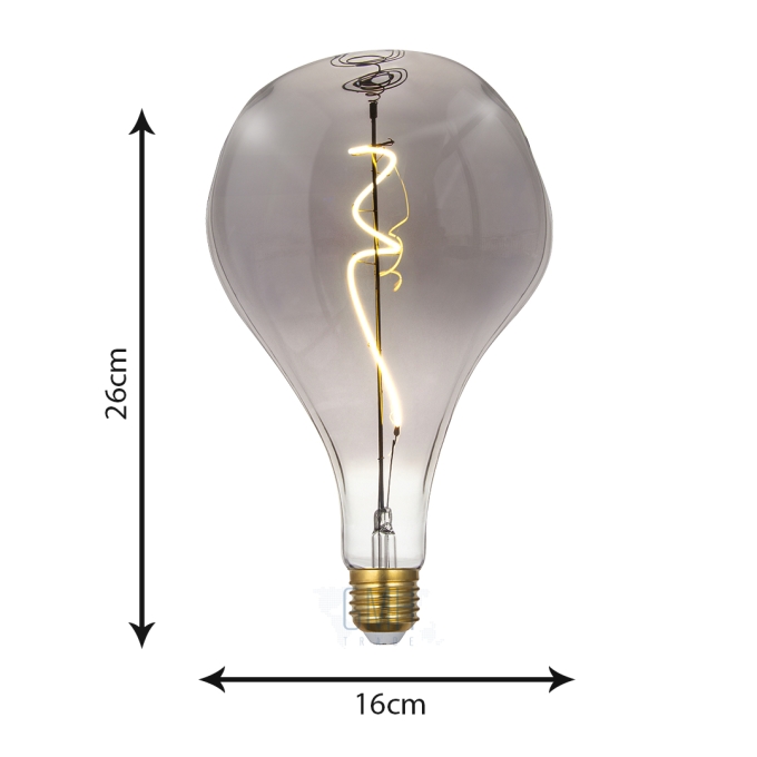 Lâmpada GMH P130 4 watts Spiral Fumê Bivolt 2200K LP130FUME-S-4W