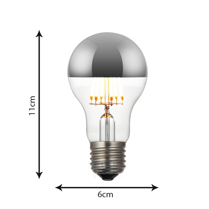 Lâmpada GMH A19 Defletora Prata 6 watts Bivolt 2200K LA19D-6W