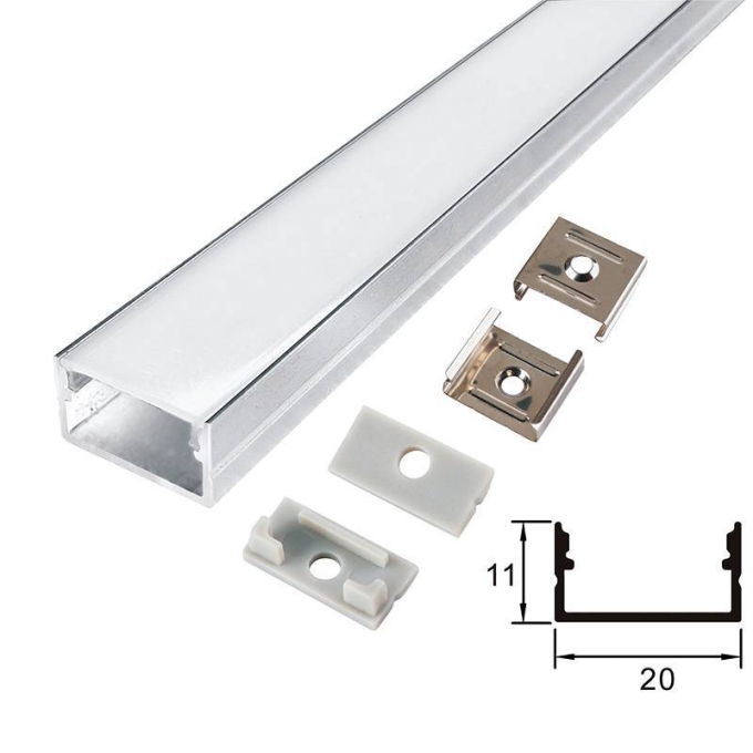 Perfil de Sobrepor Nordecor 20x11mm Barra de 3 metros Branco 4233