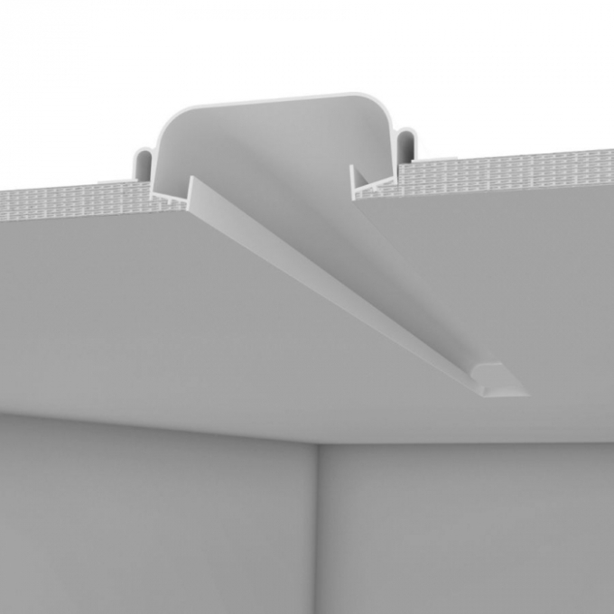 Perfil Newline Embutir Line Up Dupla para Fita de Led 1500x135x40mm SCPELD150