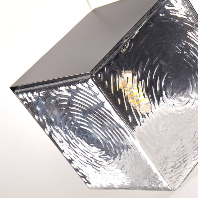 Pendente Nordecor Bitis 1L G9 Preto 135x135mm 2783