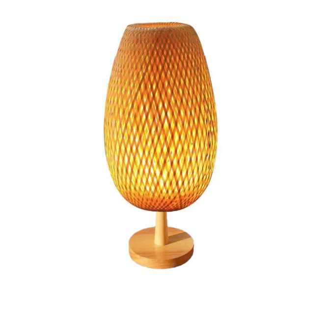 Abajur GMH Padar Fibra de Bambu 1L E27 Bivolt Ø200X435mm L-PADAR-20