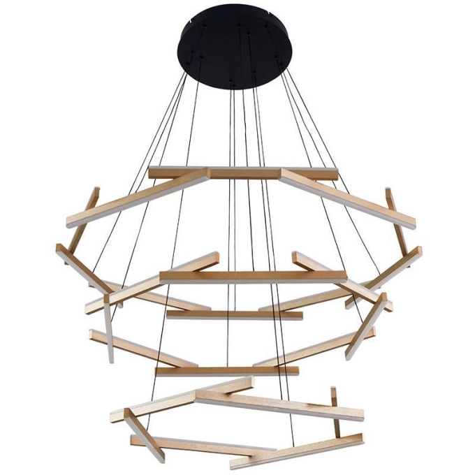 Pendente Nordecor Wida 185 watts 3000K Ouro Champagne 600/800/1000mm 2785