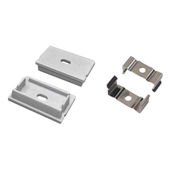 Kit de Tampa e Garra Nordecor para Perfil de Sobrepor (4235) 20x30mm 10 Unidades 4236