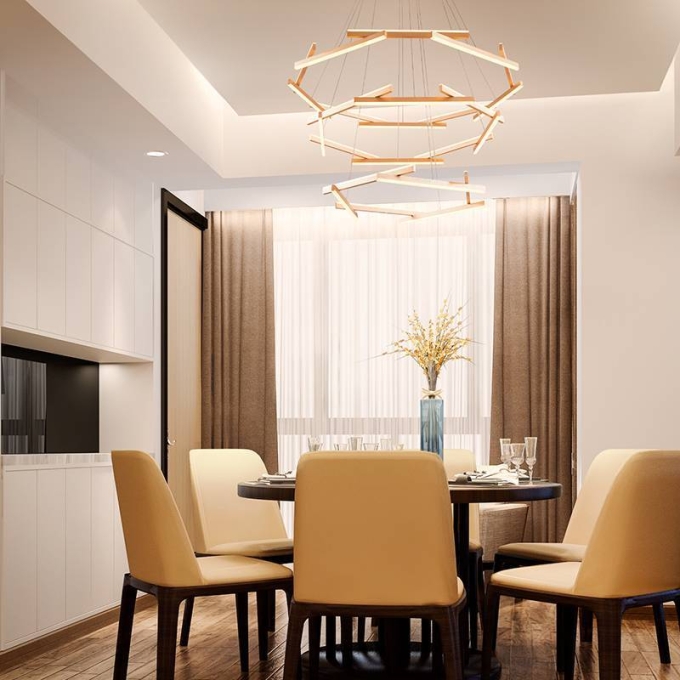Pendente Nordecor Wida 185 watts 3000K Ouro Champagne 600/800/1000mm 2785