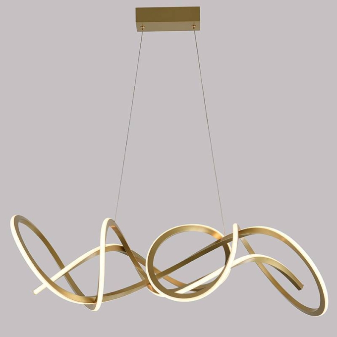 Pendente Nordecor Wyna 79 watts 3000K Ouro Champagne 280x900mm 2711