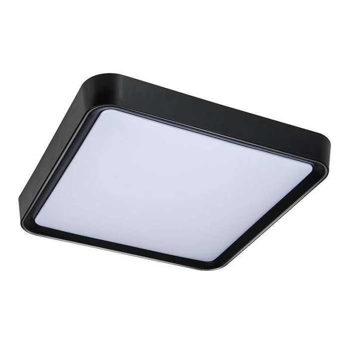 Plafon Nordecor Seny Quadrado 35 watts 3000K Preto 500x500x70mm 2348