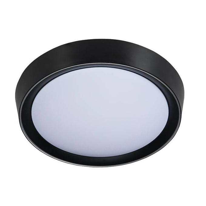 Plafon Nordecor Meny Redondo 35 watts 3000K Preto Ø500x80mm 2347