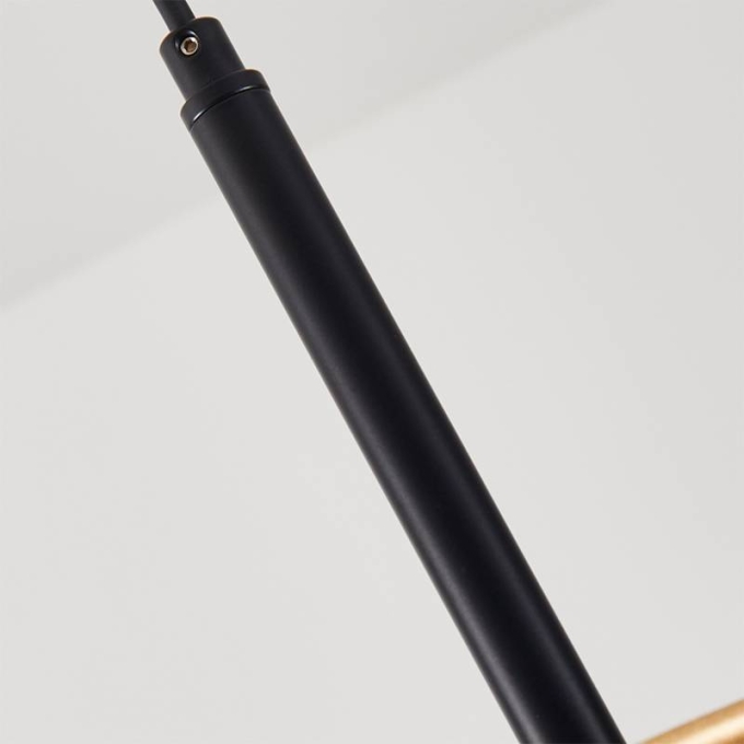 Pendente Nordecor Kote 4 Mód 40 watts 3000K Preto e Dourado 700x280mm 2760