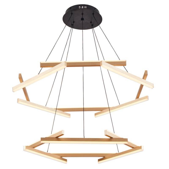 Pendente Nordecor Wida 100 watts 3000K Ouro Champagne 600/1000mm 2786