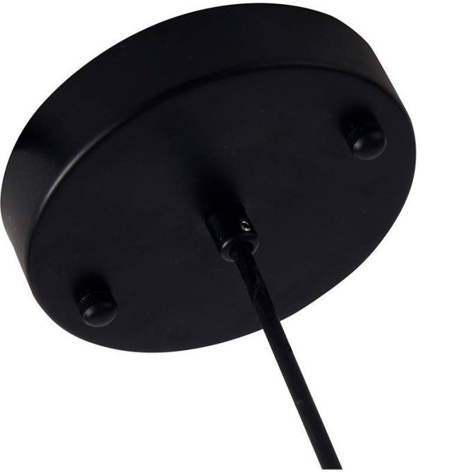 Pendente Nordecor Ruzo 7 watts 3000K Preto e Âmbar Ø200x230mm 2793