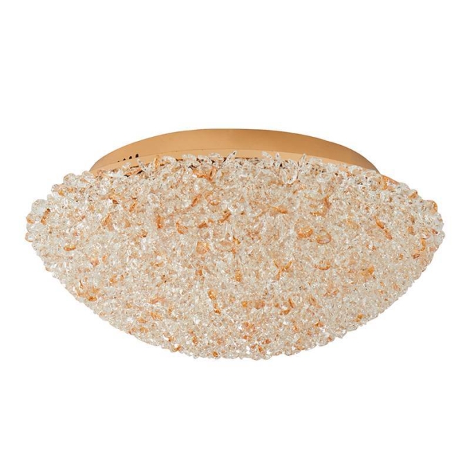 Plafon Nordecor Jou 24 watts 3000K Dourado Brilho Ø400x130mm 2768