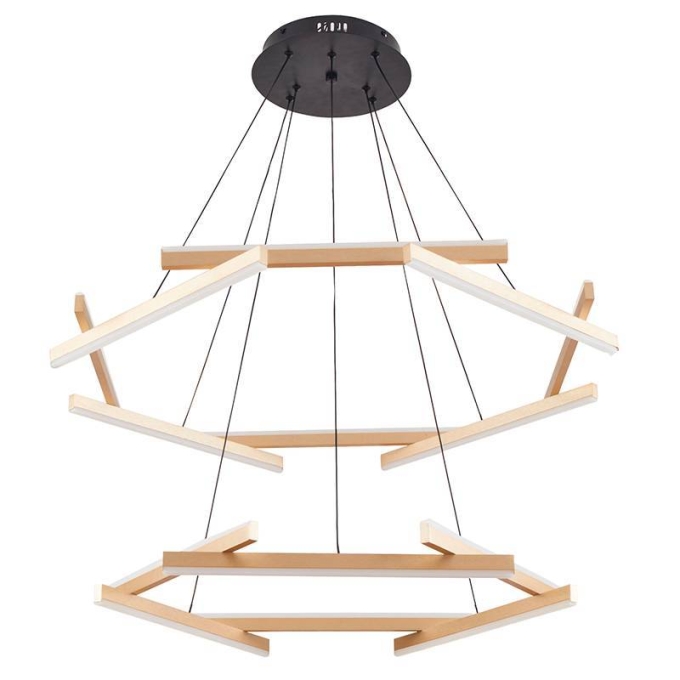 Pendente Nordecor Wida 100 watts 3000K Ouro Champagne 600/1000mm 2786