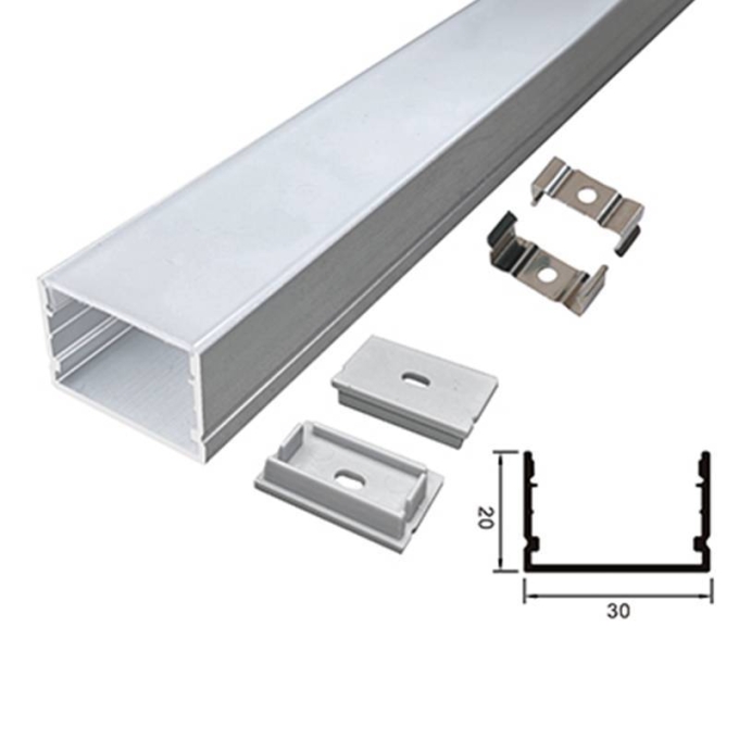 Perfil de Sobrepor Nordecor 30x20mm Barra de 3 metros Branco 4235