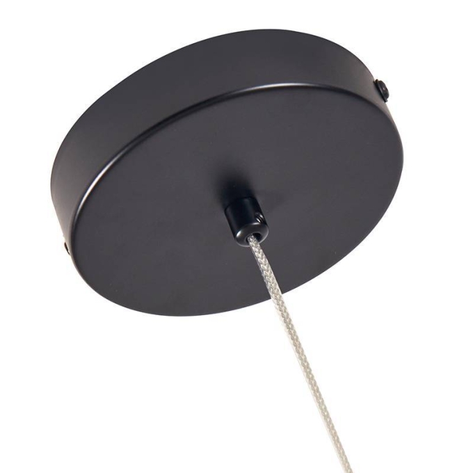 Pendente Nordecor Bitis 1L G9 Preto 135x135mm 2783