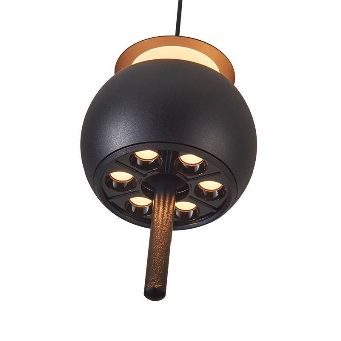 Pendente Nordecor Oliwa 10 watts 3000K Preto Ø95x155mm 2806