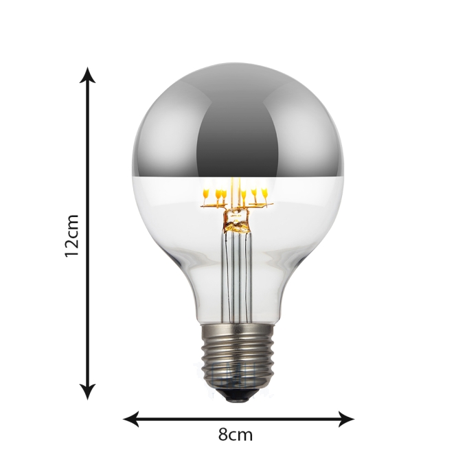 Lâmpada GMH G80 Defletora Prata 6 watts Bivolt 2200K LG80D-6W