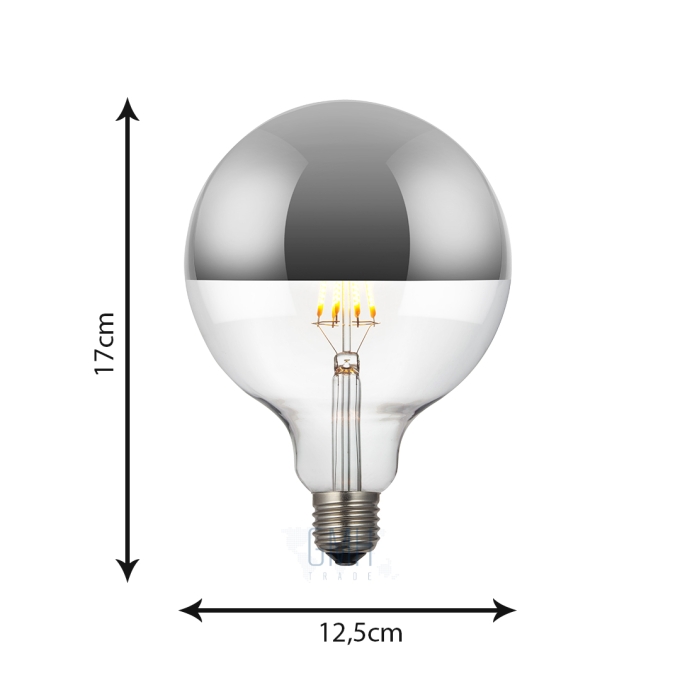 Lâmpada GMH G125 Defletora 8 watts Prata Bivolt 2200K Ø125mm LG125D-8W