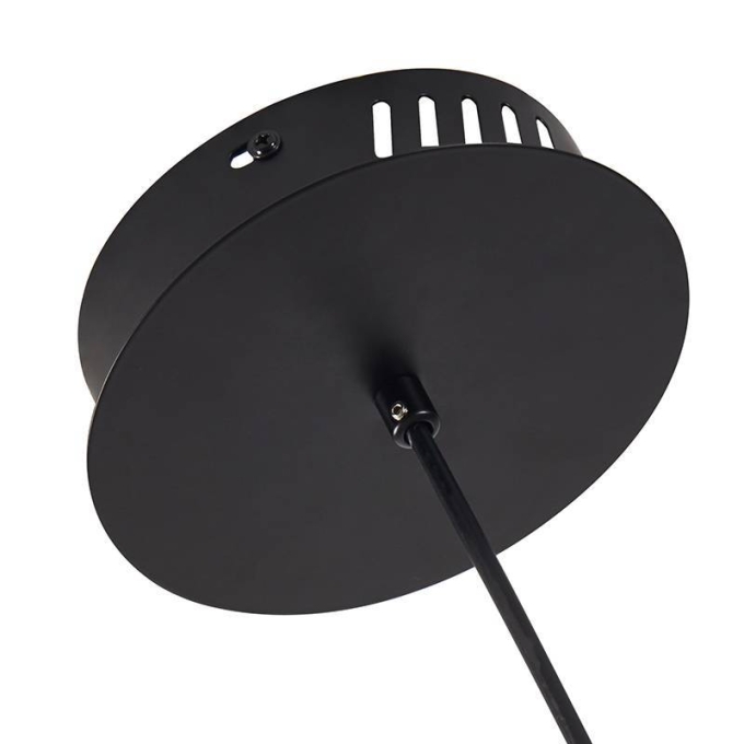 Pendente Nordecor Kote 3 Mód 30 watts 3000K Preto e Dourado 560x280mm 2759