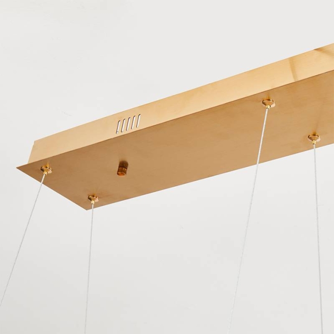 Pendente Nordecor Lowy 40 watts 3000K Dourado Brilho 1200mm 2764