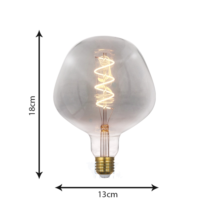 Lâmpada GMH P130 4 watts Spiral Fumê Bivolt 2200K LP130FUME-S-4W
