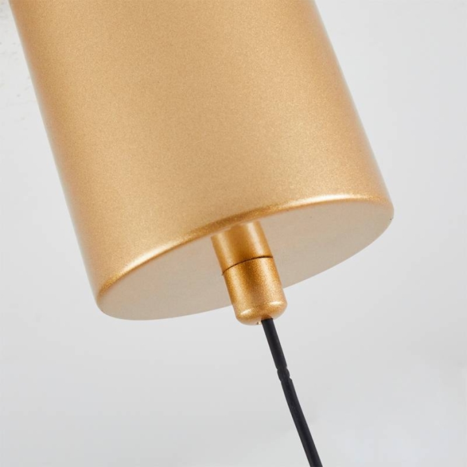 Pendente Nordecor Luse 4 Mód 28 watts 3000K Ouro Champagne Ø150x600mm 2796