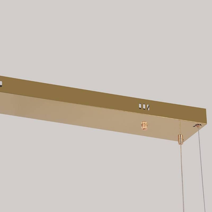 Pendente Nordecor Lezie Ori Cristal 68 watts 3000K Ouro Brilho 140x1150x35mm 2742