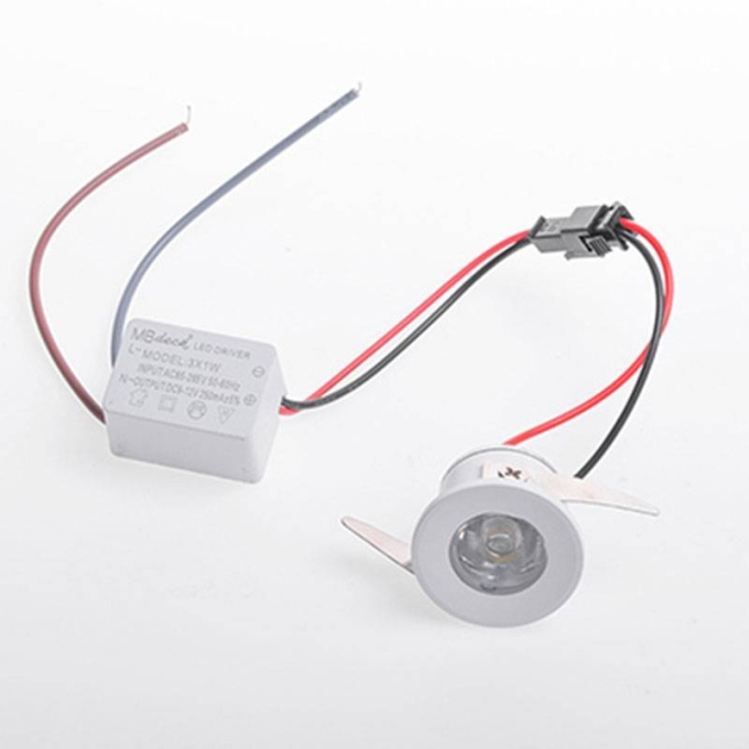 Mini Spot Embutido Nordecor Elysa Redondo 1 watts 3000K Branco Ø31x20mm 6001