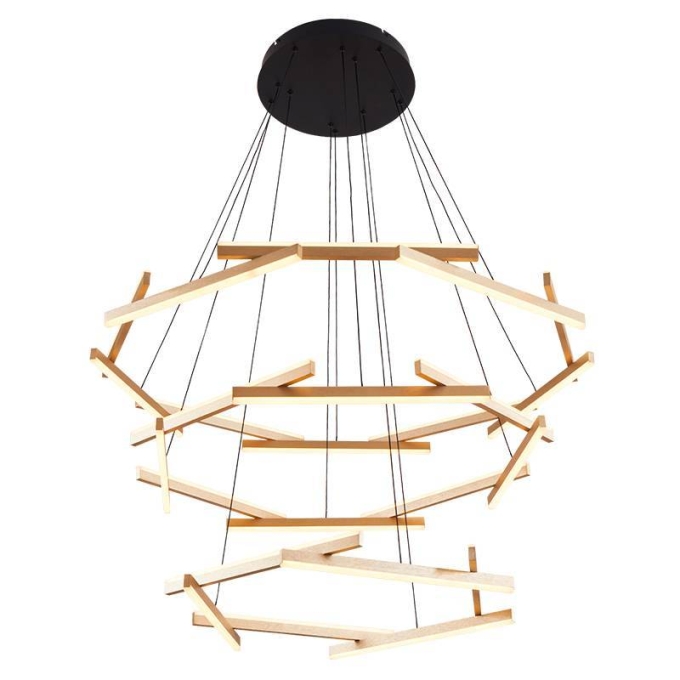 Pendente Nordecor Wida 185 watts 3000K Ouro Champagne 600/800/1000mm 2785