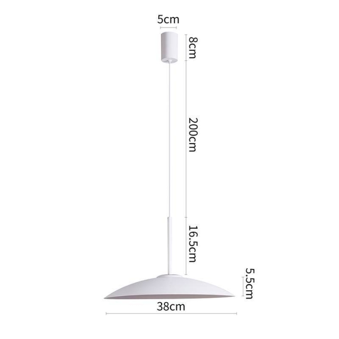 Pendente Nordecor Kale Ger 10 watts 3000K Branco Ø380mm 2859
