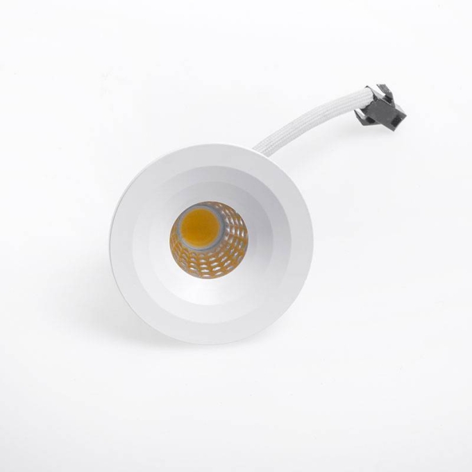 Mini Spot Embutido Nordecor Elysa Redondo 3 watts 3000K Branco Ø46x20mm 6004