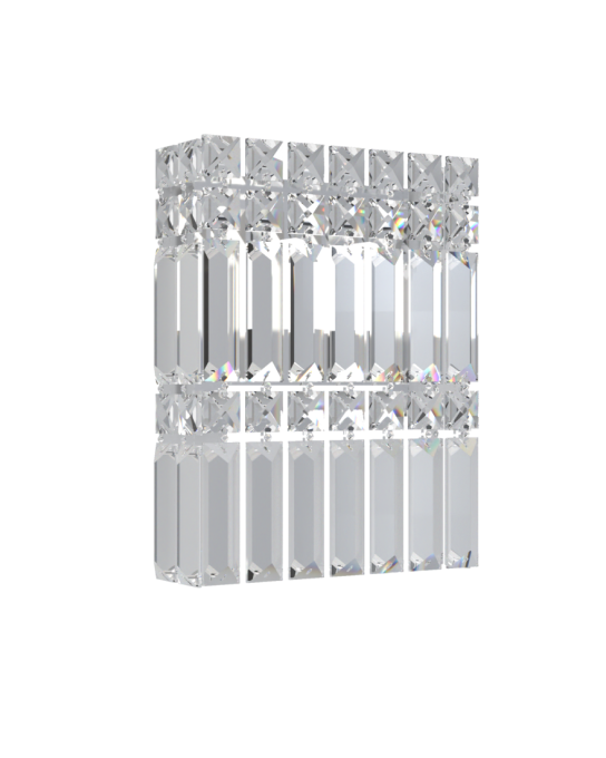 Arandela DNA Lustres ARA-002 Apolo 2L G9 200x240x70mm Cristal Transparente